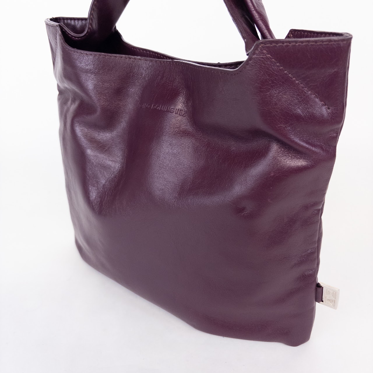 Adolfo Dominguez Small Leather Tote Bag