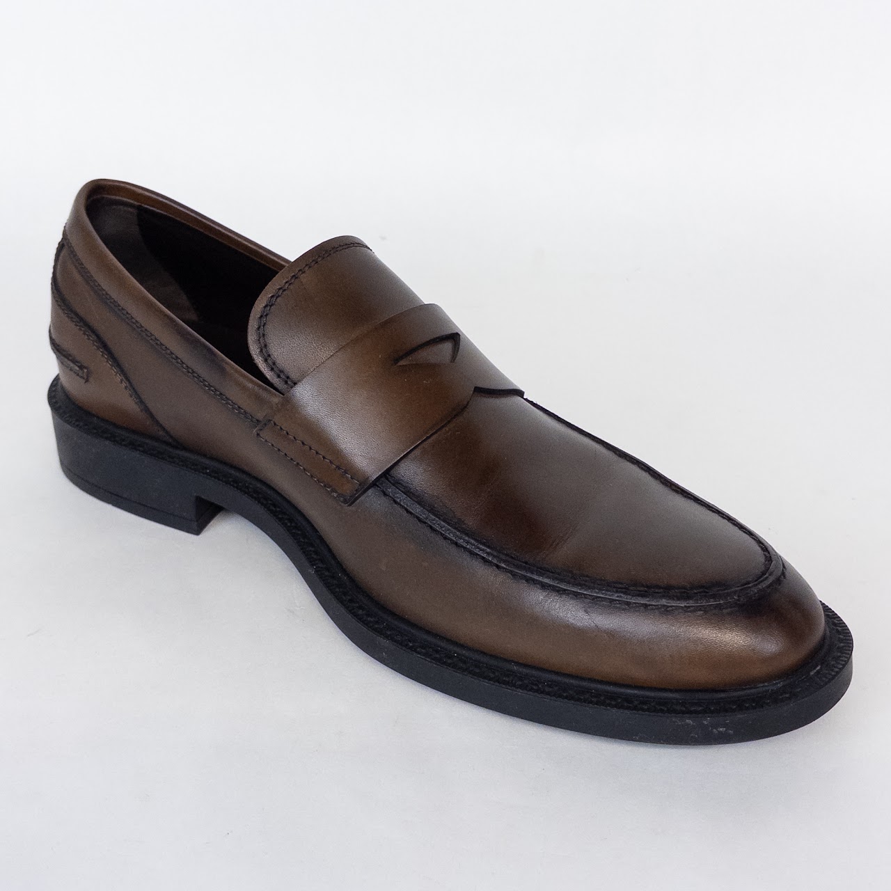 Tod's Chestnut Leather Penny Loafers