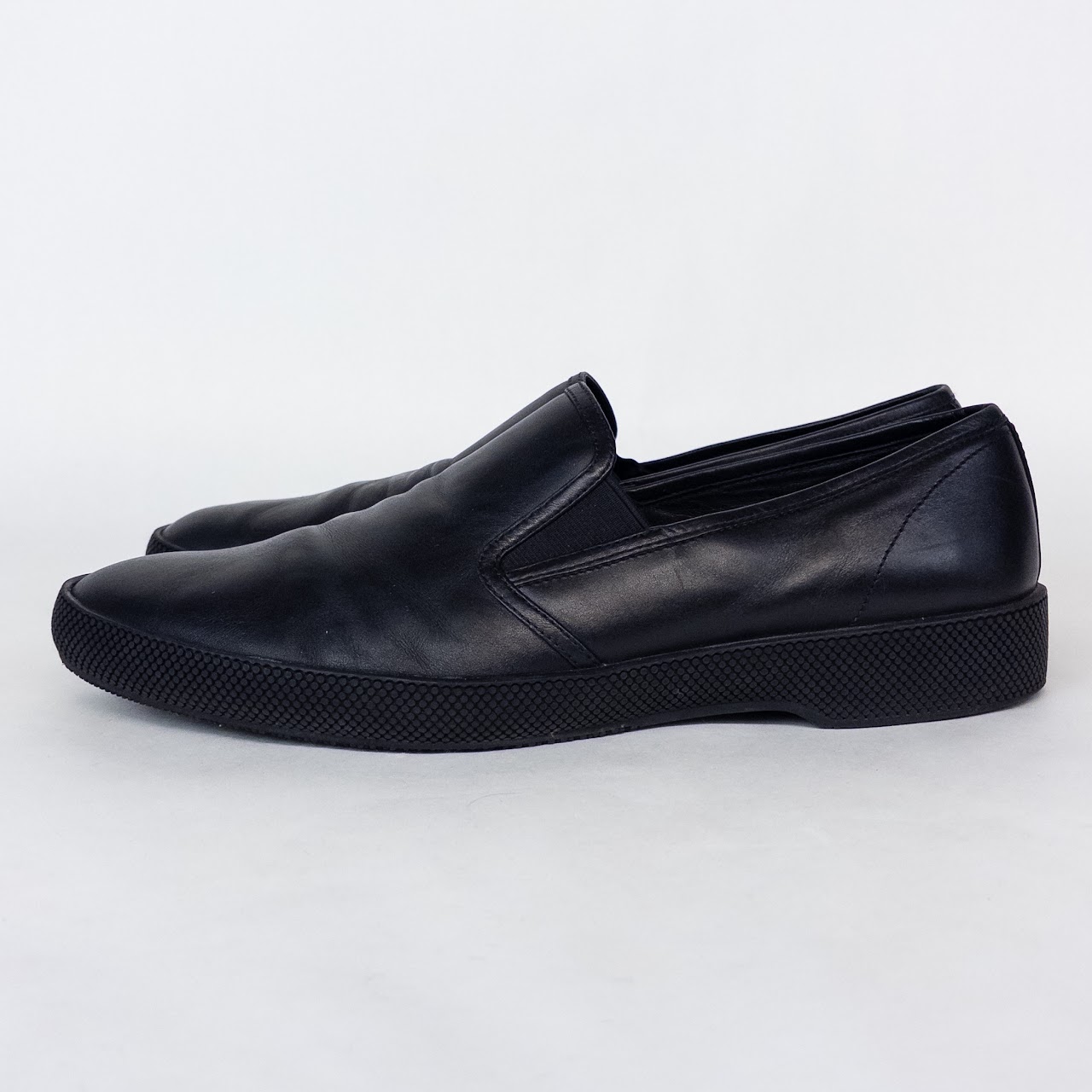 Prada Black Leather Sneaker Loafers