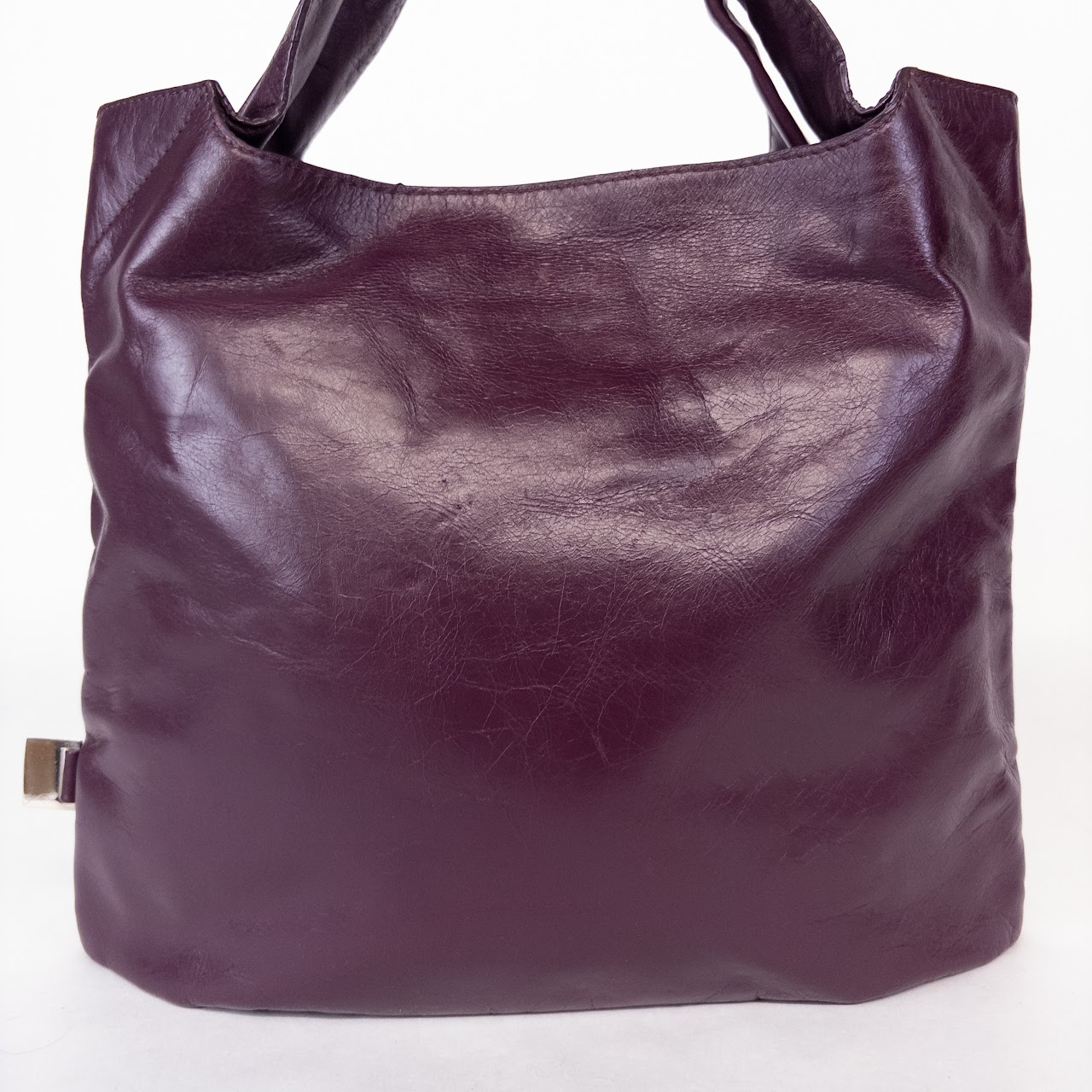 Adolfo Dominguez Small Leather Tote Bag