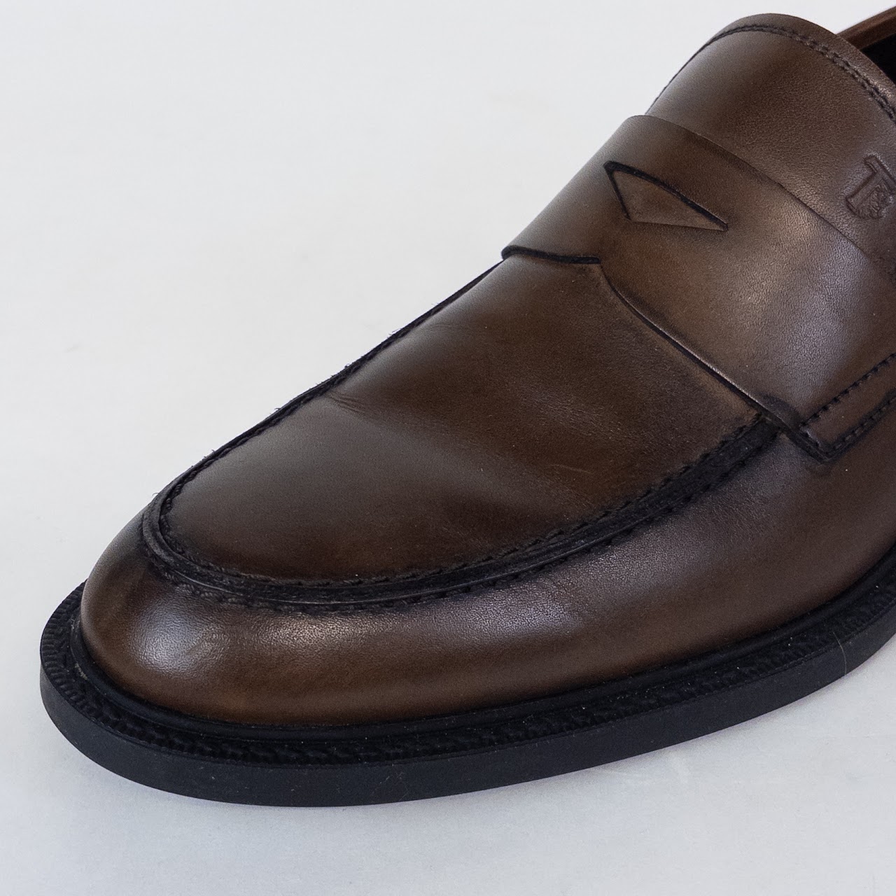 Tod's Chestnut Leather Penny Loafers