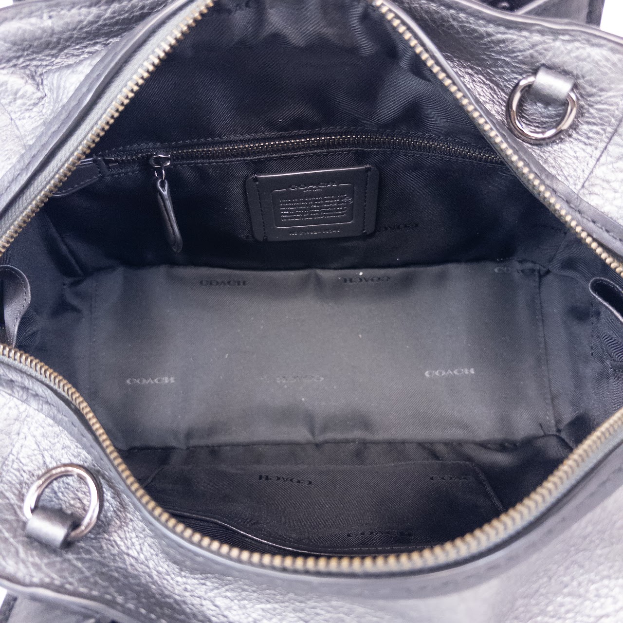 Coach Gunmetal Leather Dreamer Handbag