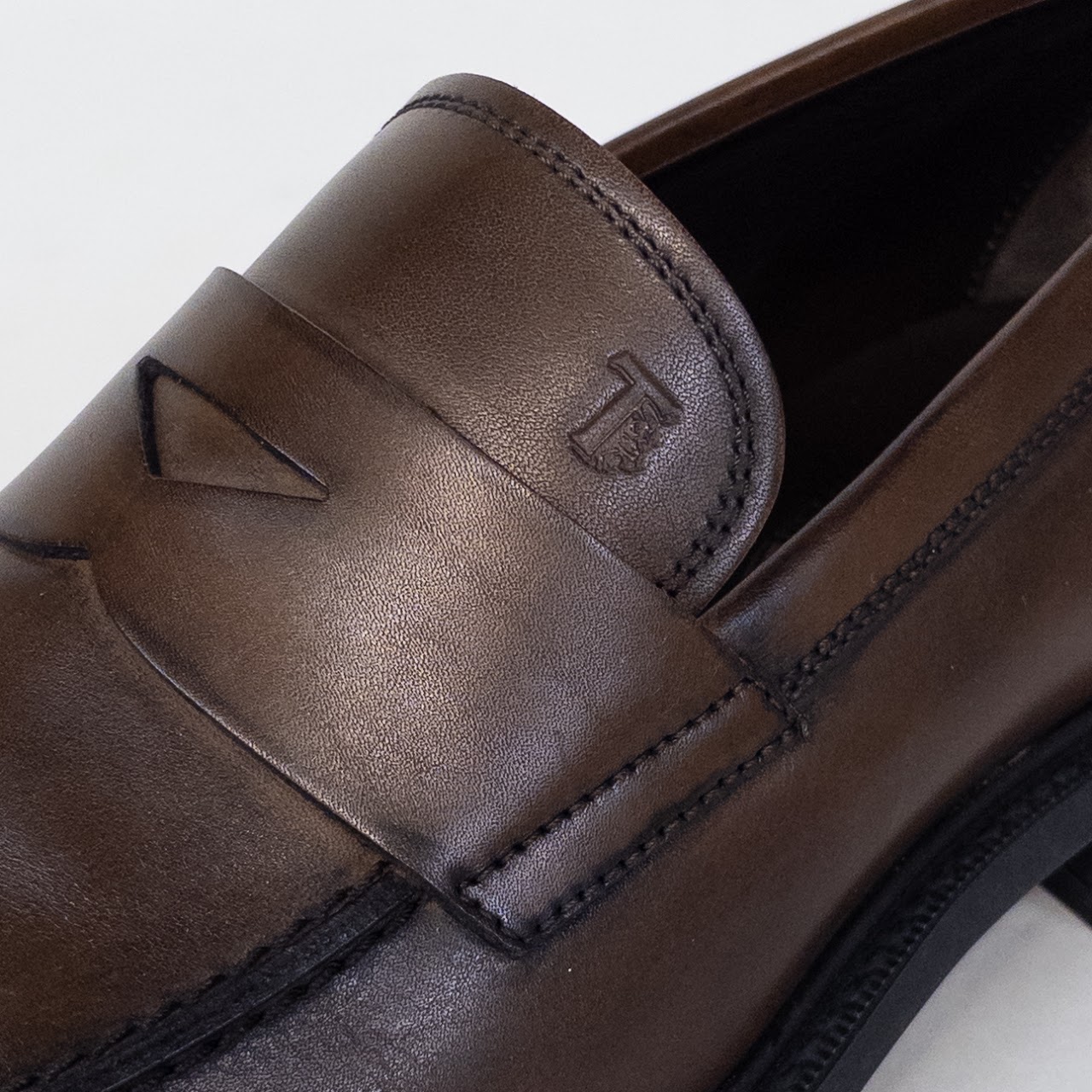 Tod's Chestnut Leather Penny Loafers