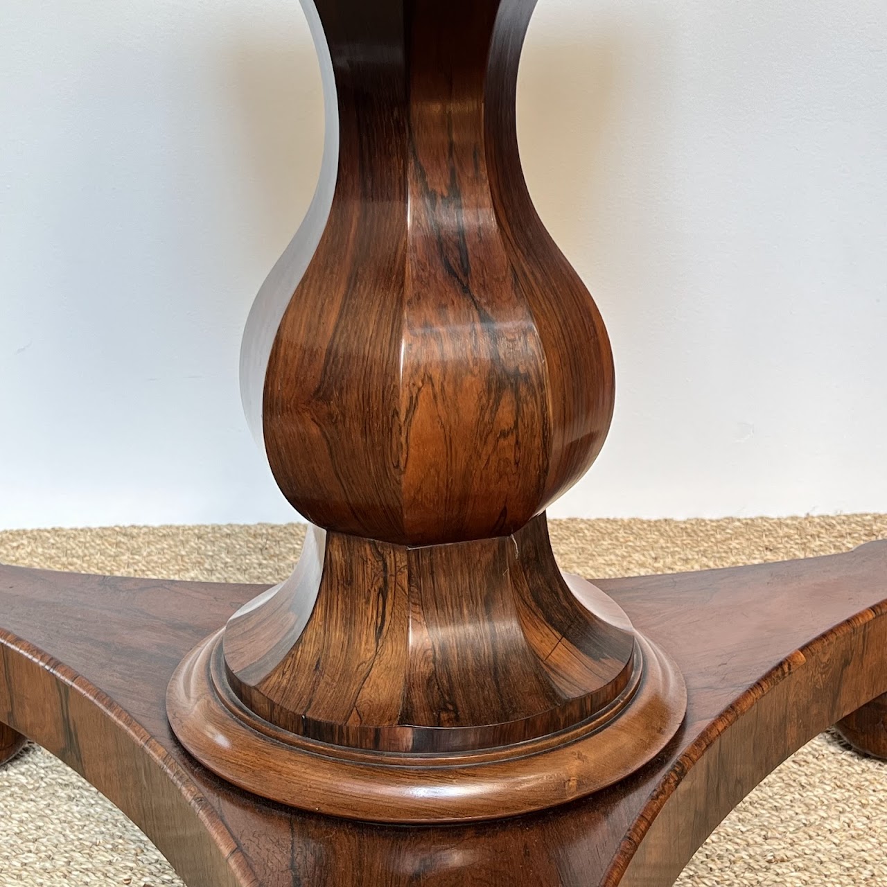 Rosewood Antique Pedestal Dining Table