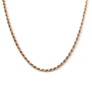 14K Gold Rope Chain Necklace