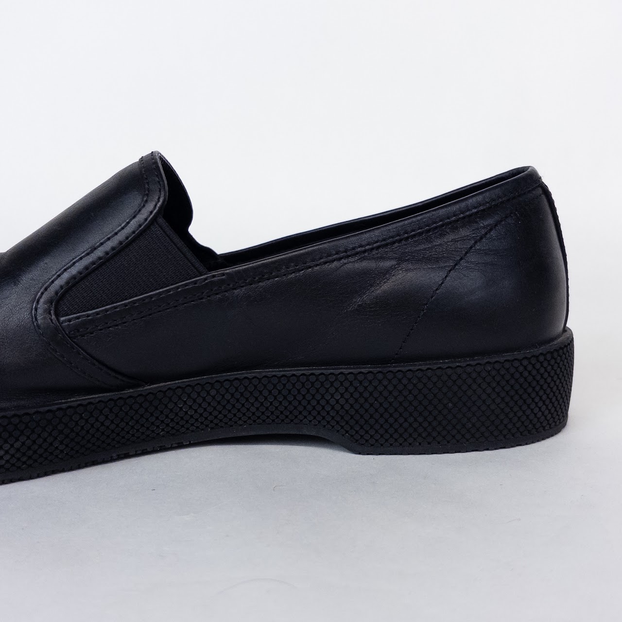 Prada Black Leather Sneaker Loafers