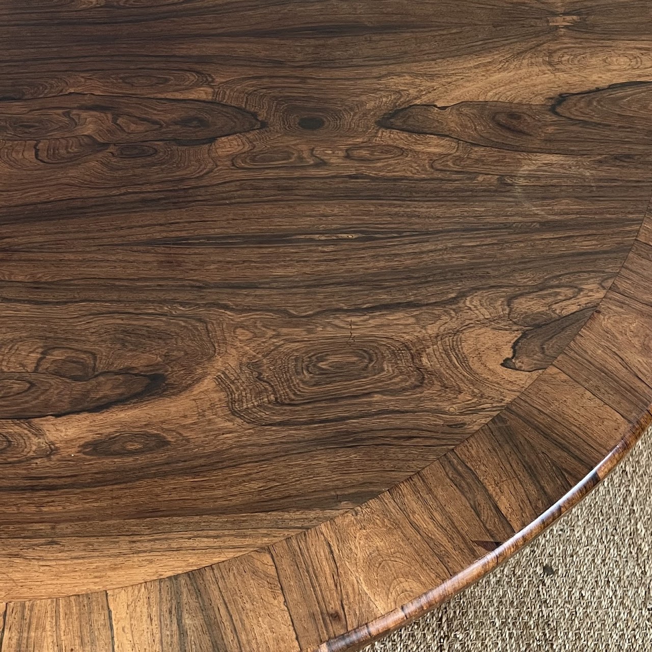 Rosewood Antique Pedestal Dining Table