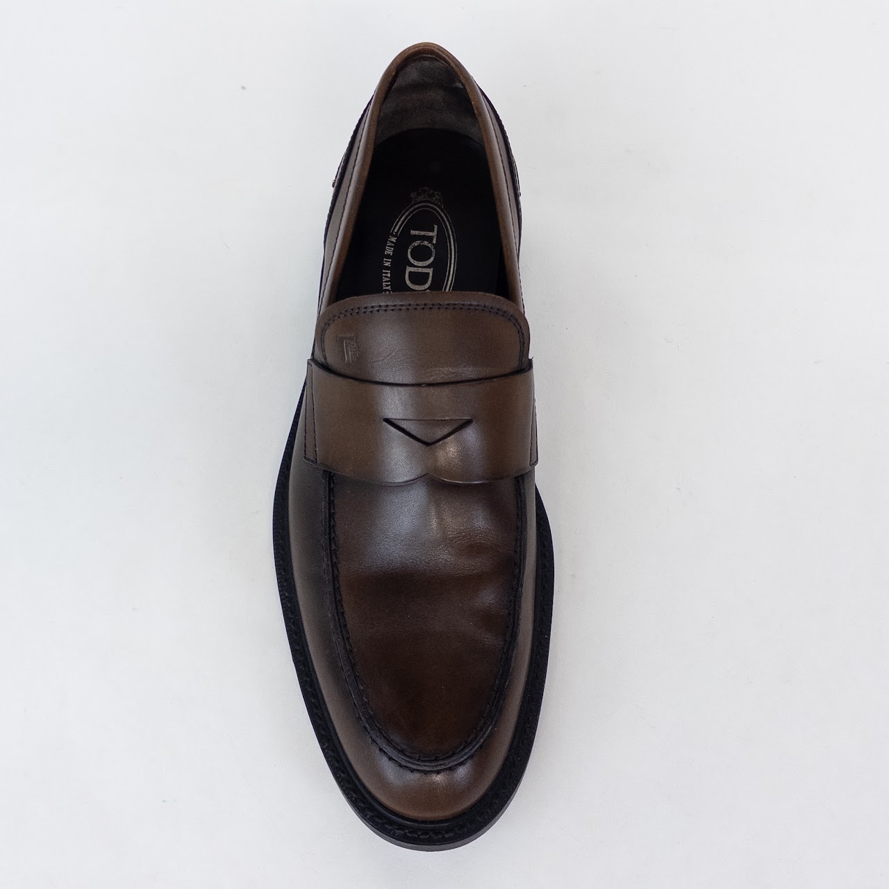 Tod's Chestnut Leather Penny Loafers