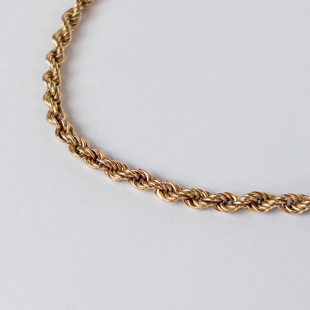 14K Gold Rope Chain Necklace