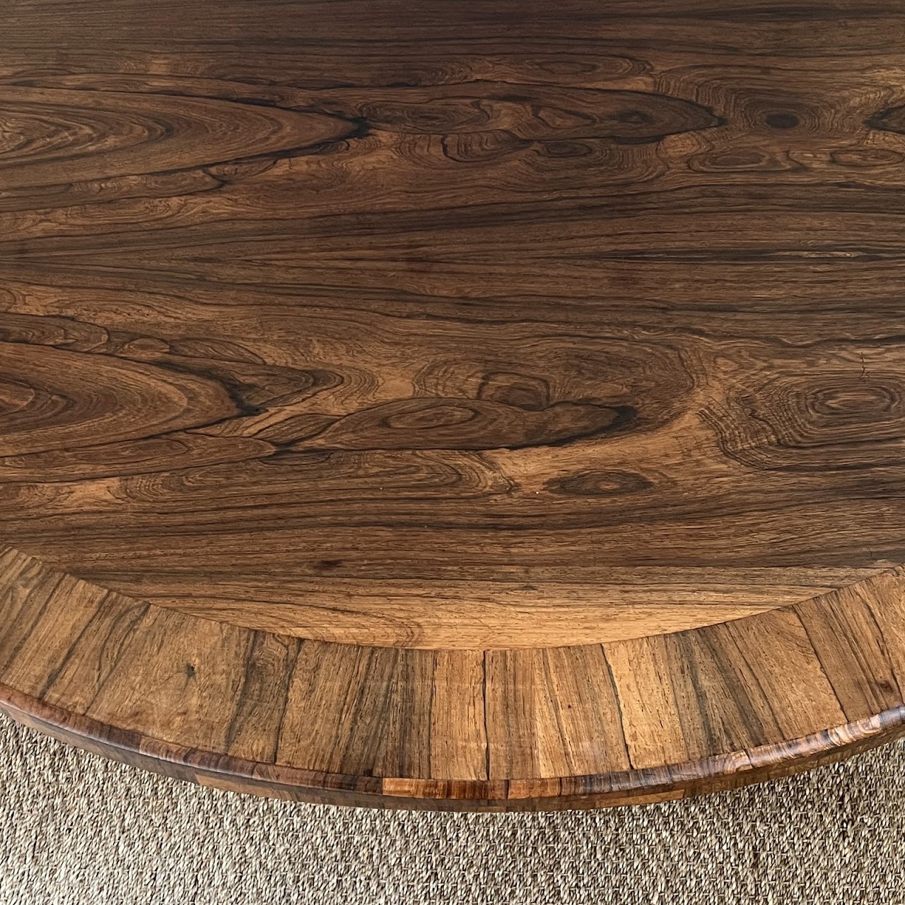 Rosewood Antique Pedestal Dining Table