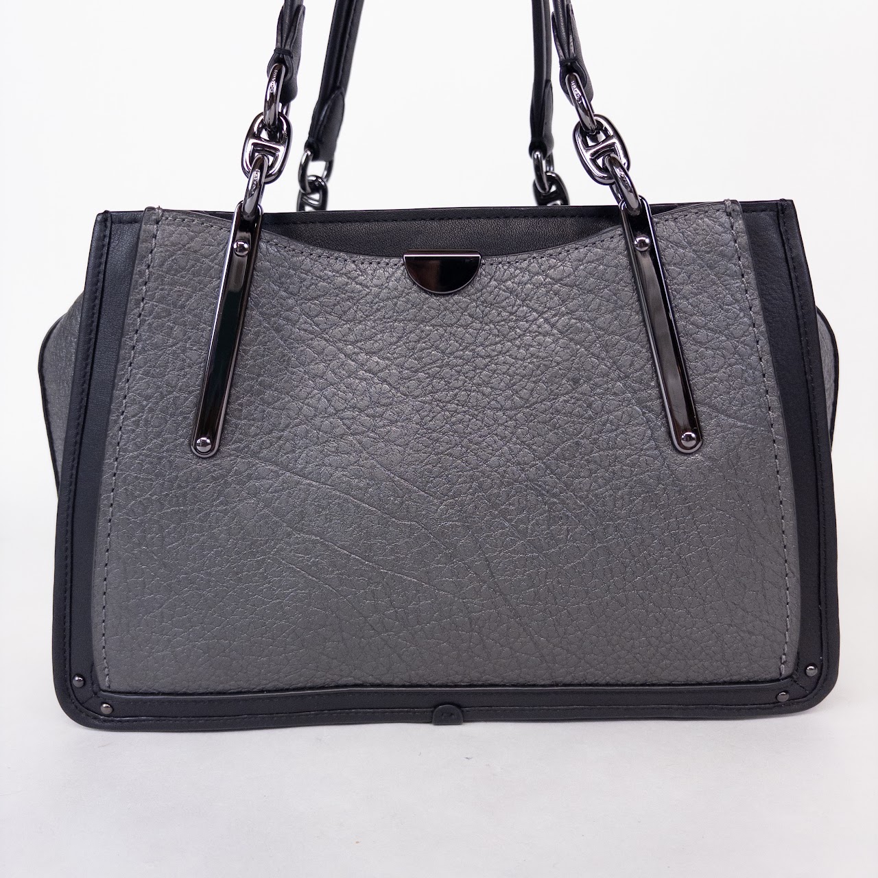 Coach Gunmetal Leather Dreamer Handbag