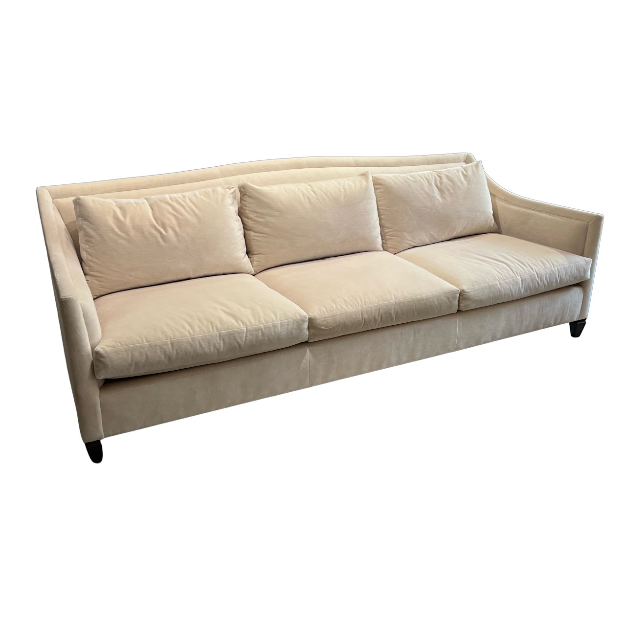 Regency Style Cream Velvet Sofa