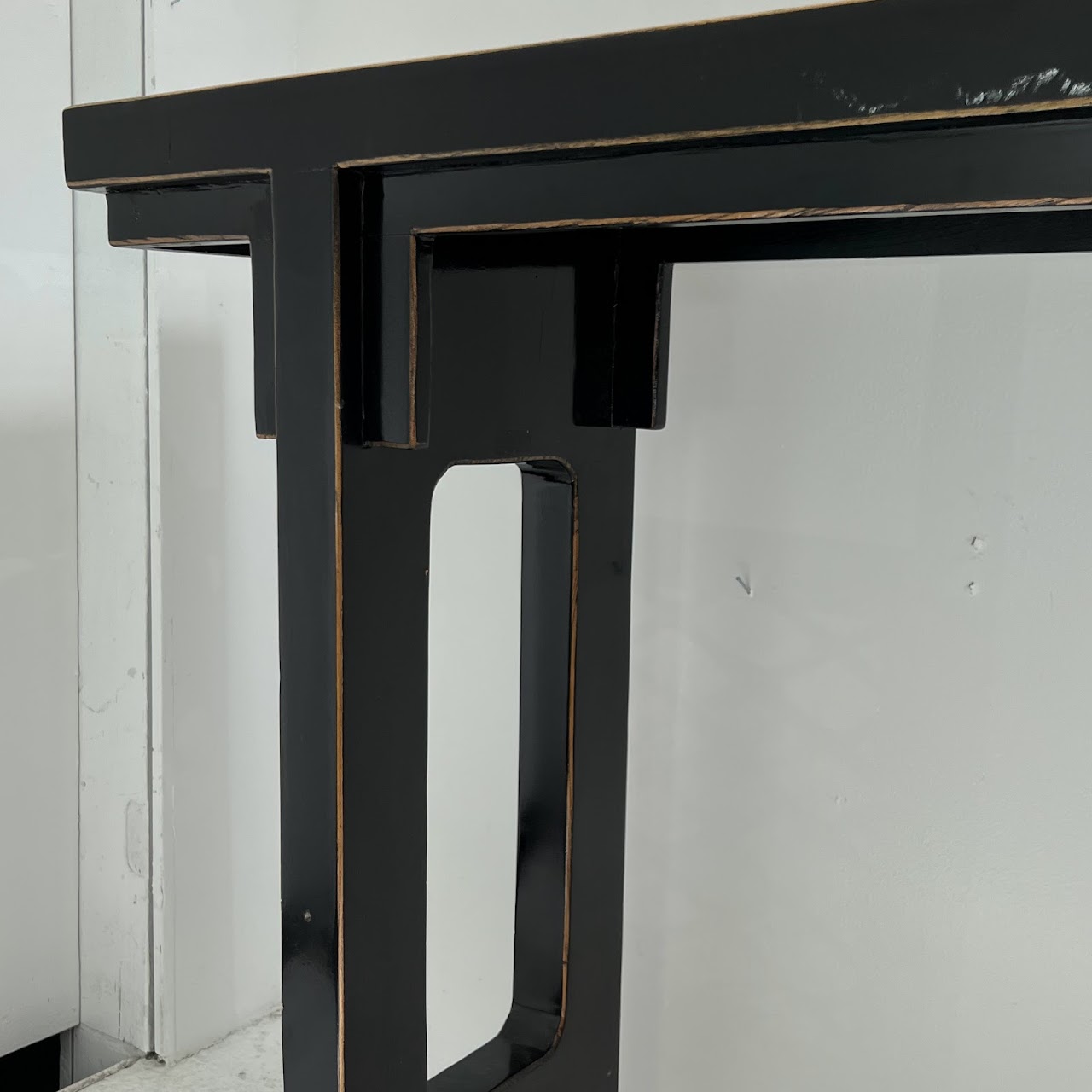 Lacquered Asian Inspired Sofa Console Table