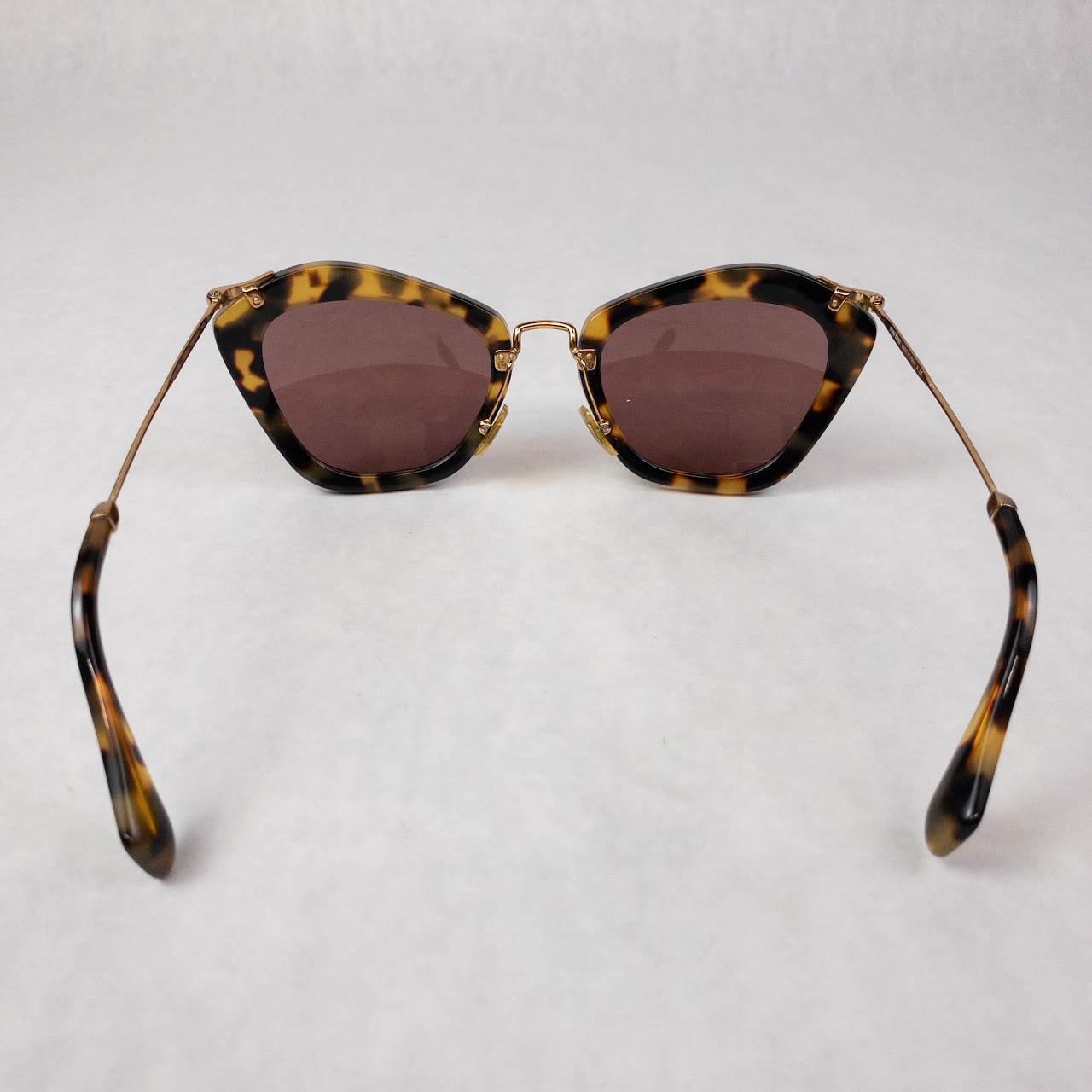 Miu Miu Tortoise Look Cat-Eye Sunglasses