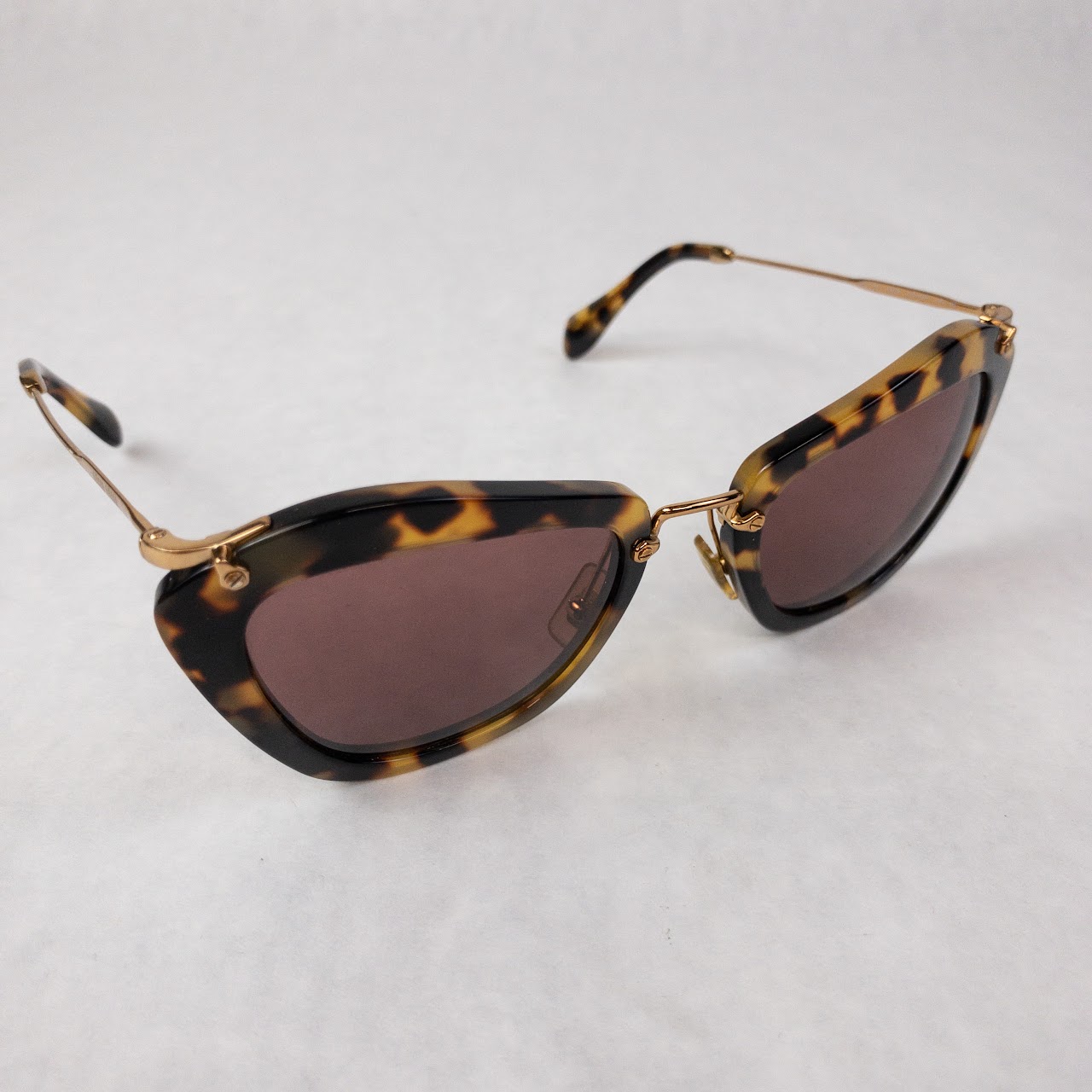 Miu Miu Tortoise Look Cat-Eye Sunglasses