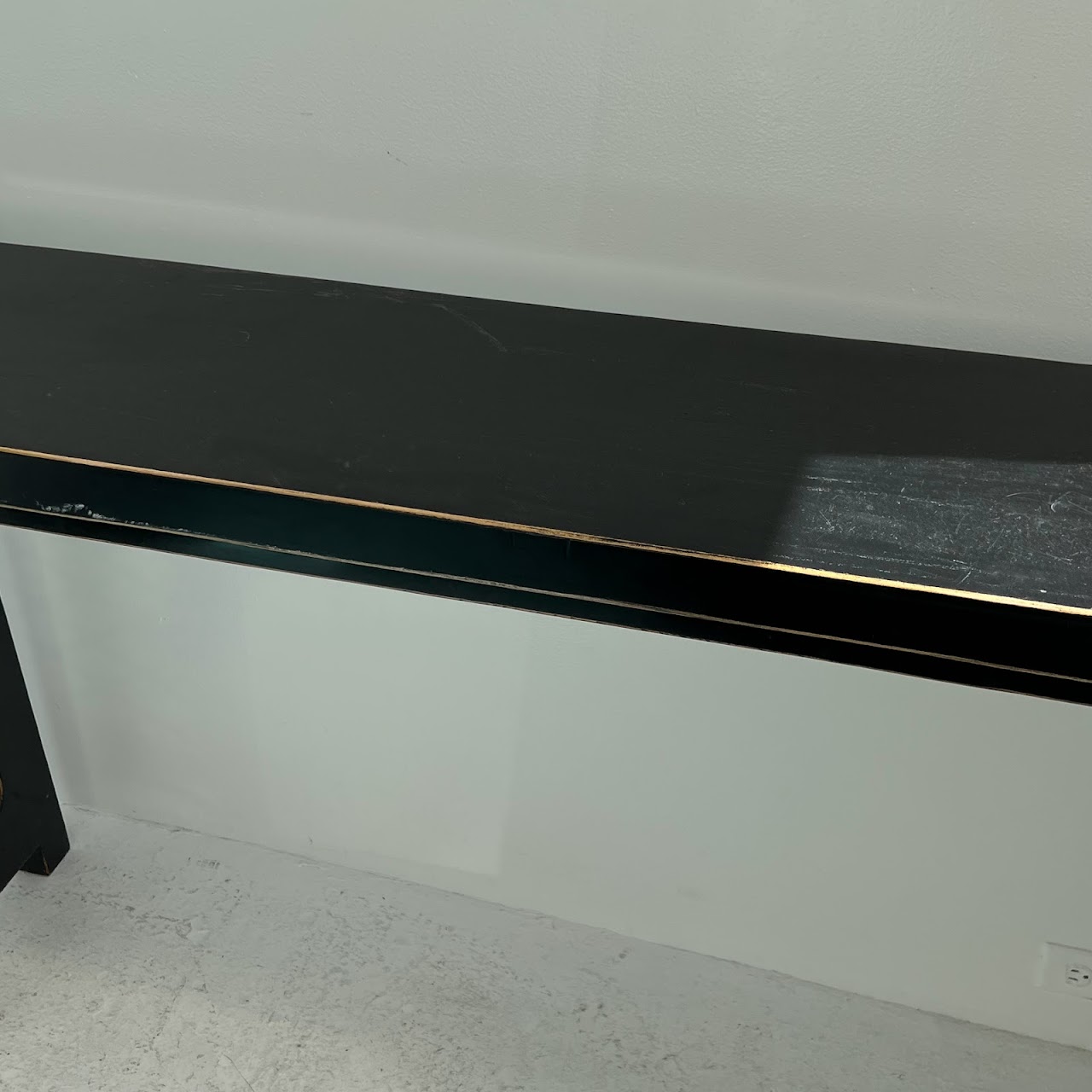 Lacquered Asian Inspired Sofa Console Table