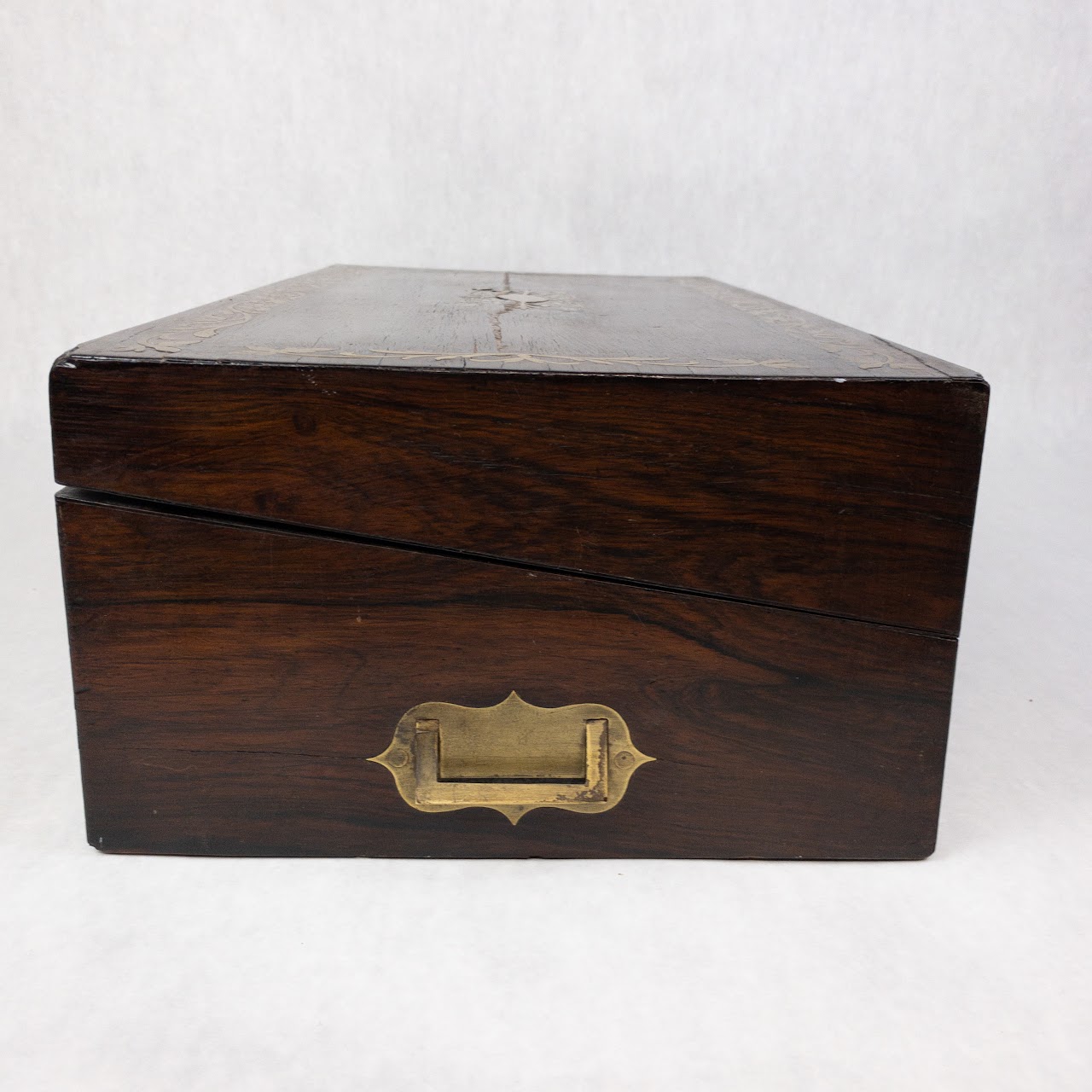 Rosewood  & Brass Inlay Travelling Desk