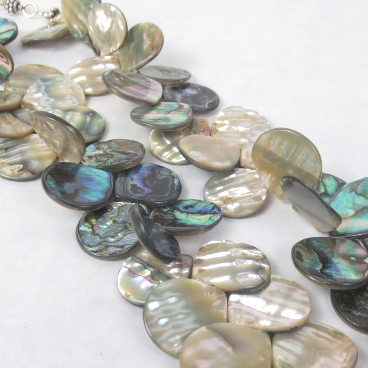 Sterling Silver & Abalone Statement Necklace