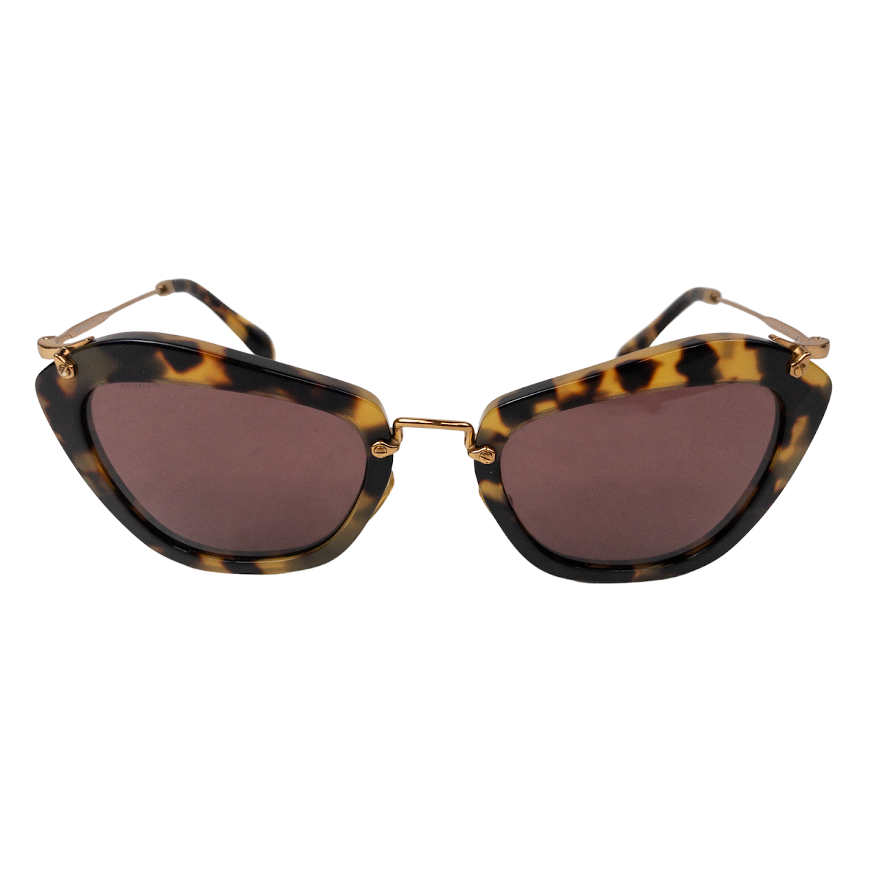 Miu Miu Tortoise Look Cat-Eye Sunglasses