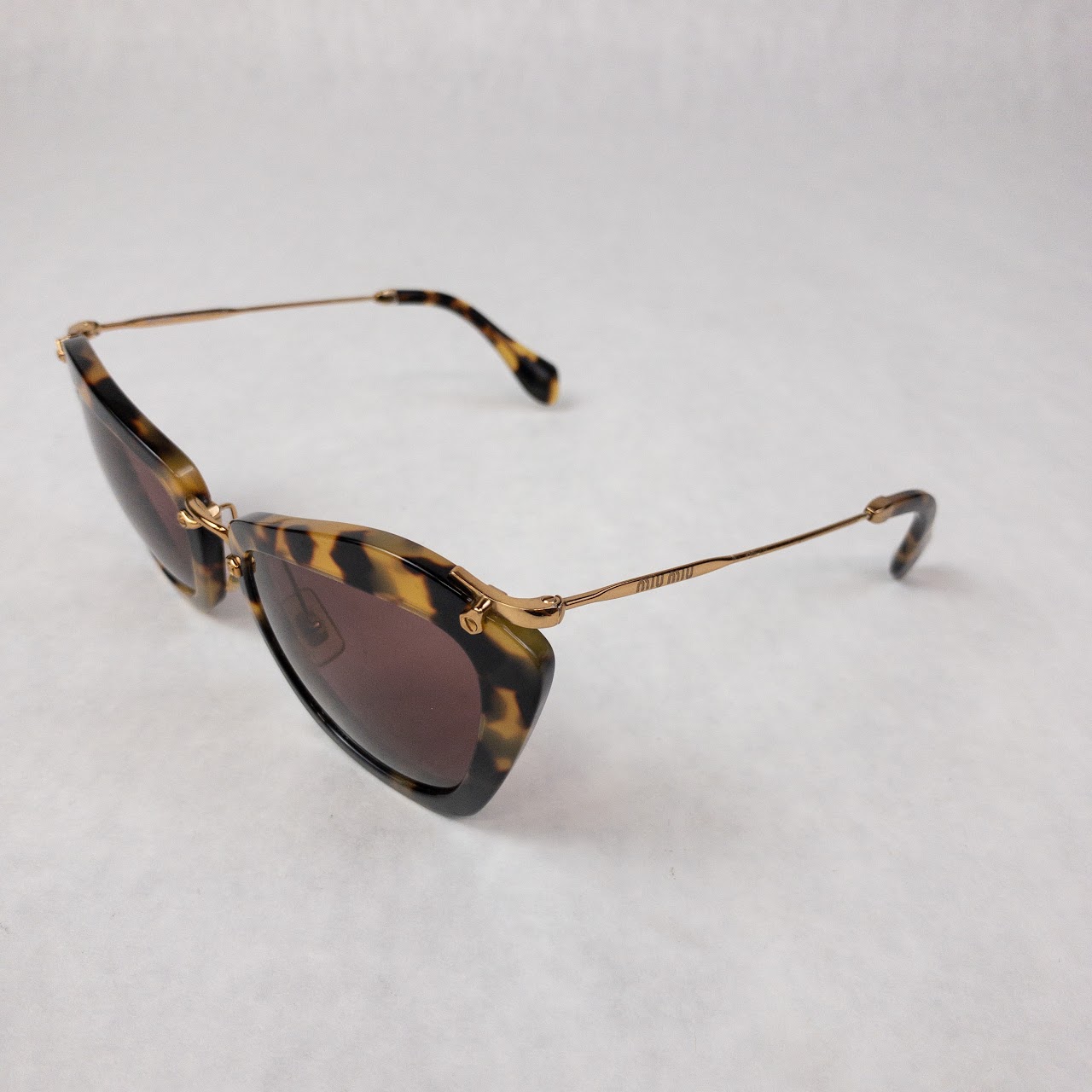 Miu Miu Tortoise Look Cat-Eye Sunglasses