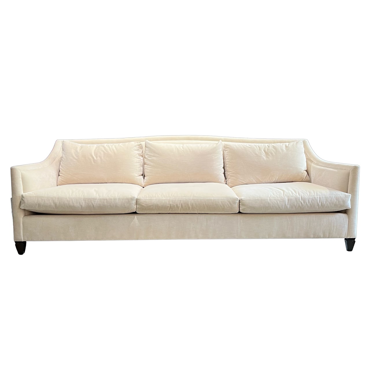 Regency Style Cream Velvet Sofa