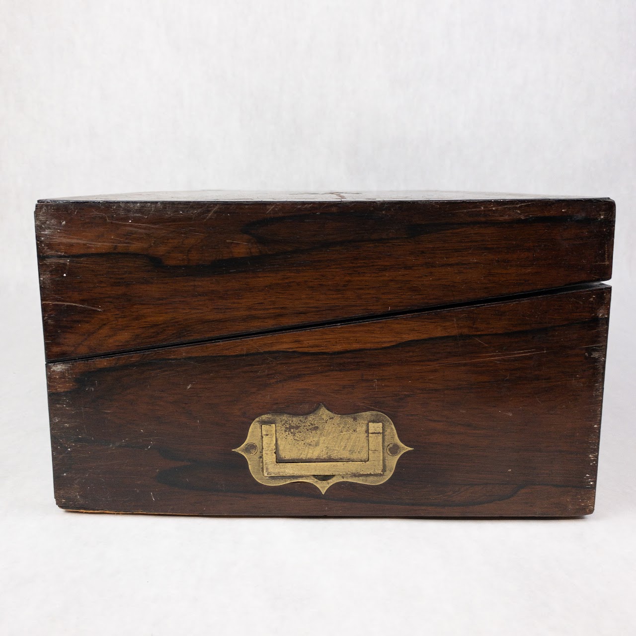 Rosewood  & Brass Inlay Travelling Desk