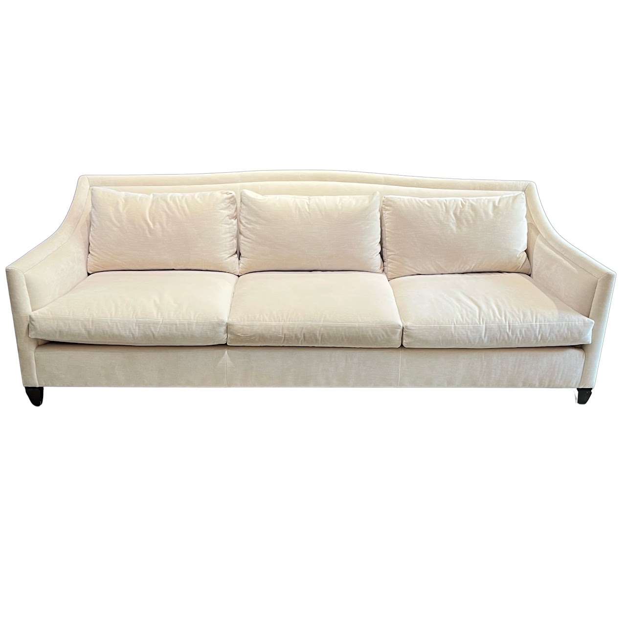 Regency Style Cream Velvet Sofa