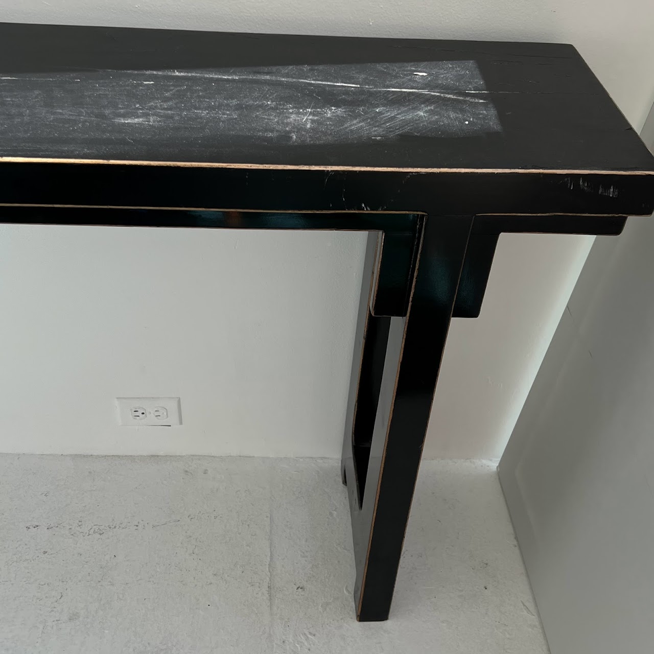 Lacquered Asian Inspired Sofa Console Table