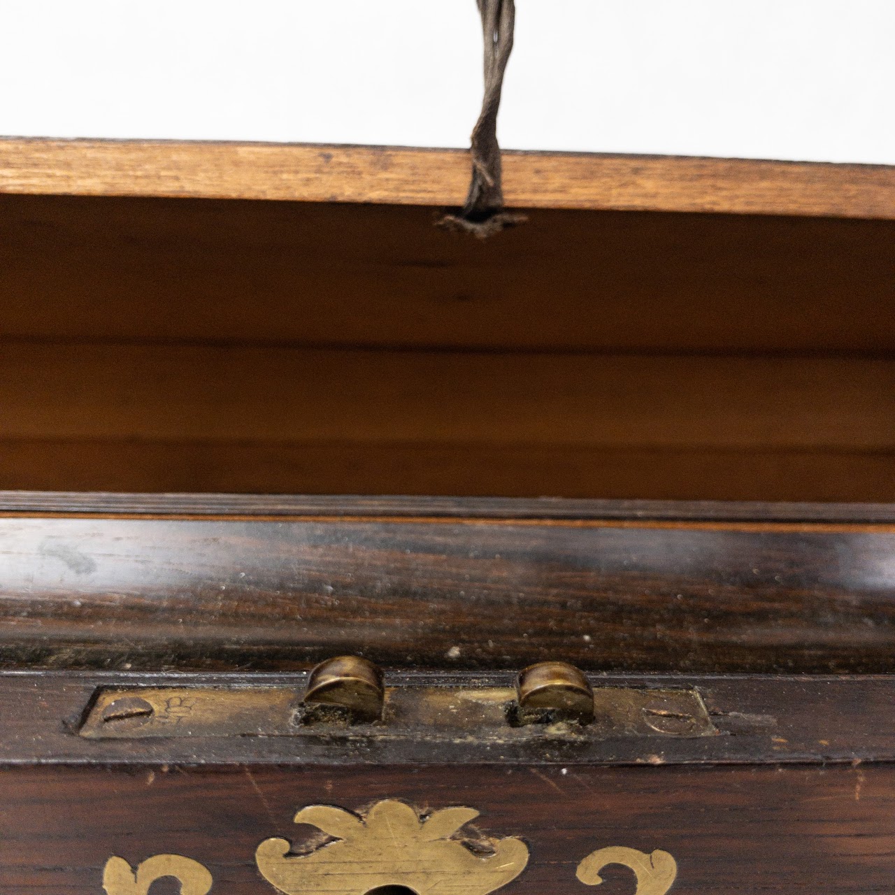 Rosewood  & Brass Inlay Travelling Desk