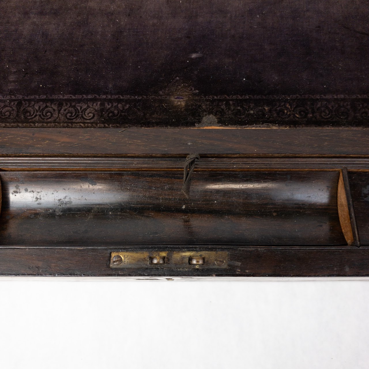 Rosewood  & Brass Inlay Travelling Desk