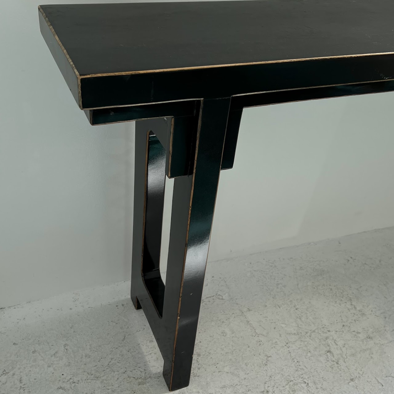 Lacquered Asian Inspired Sofa Console Table