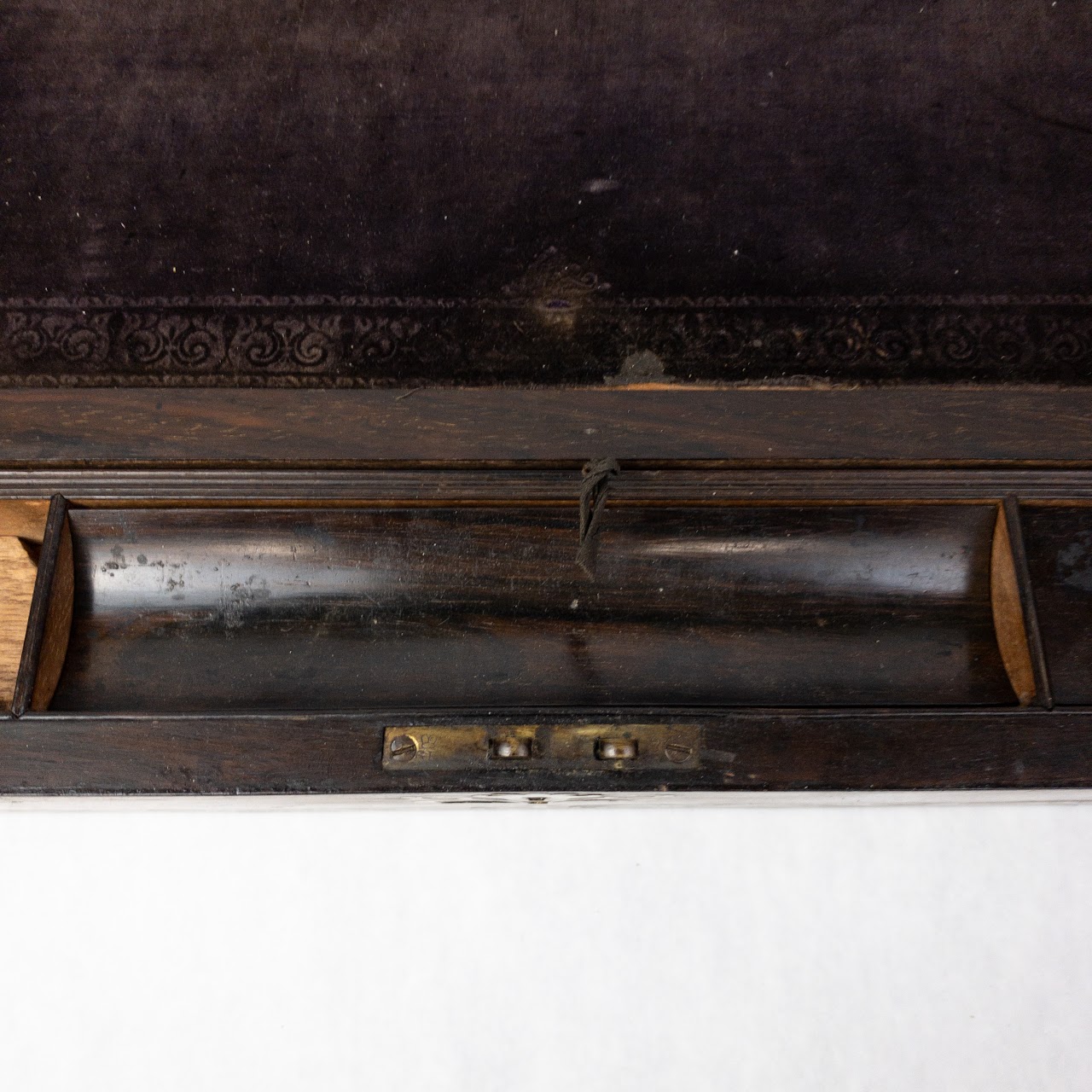 Rosewood  & Brass Inlay Travelling Desk