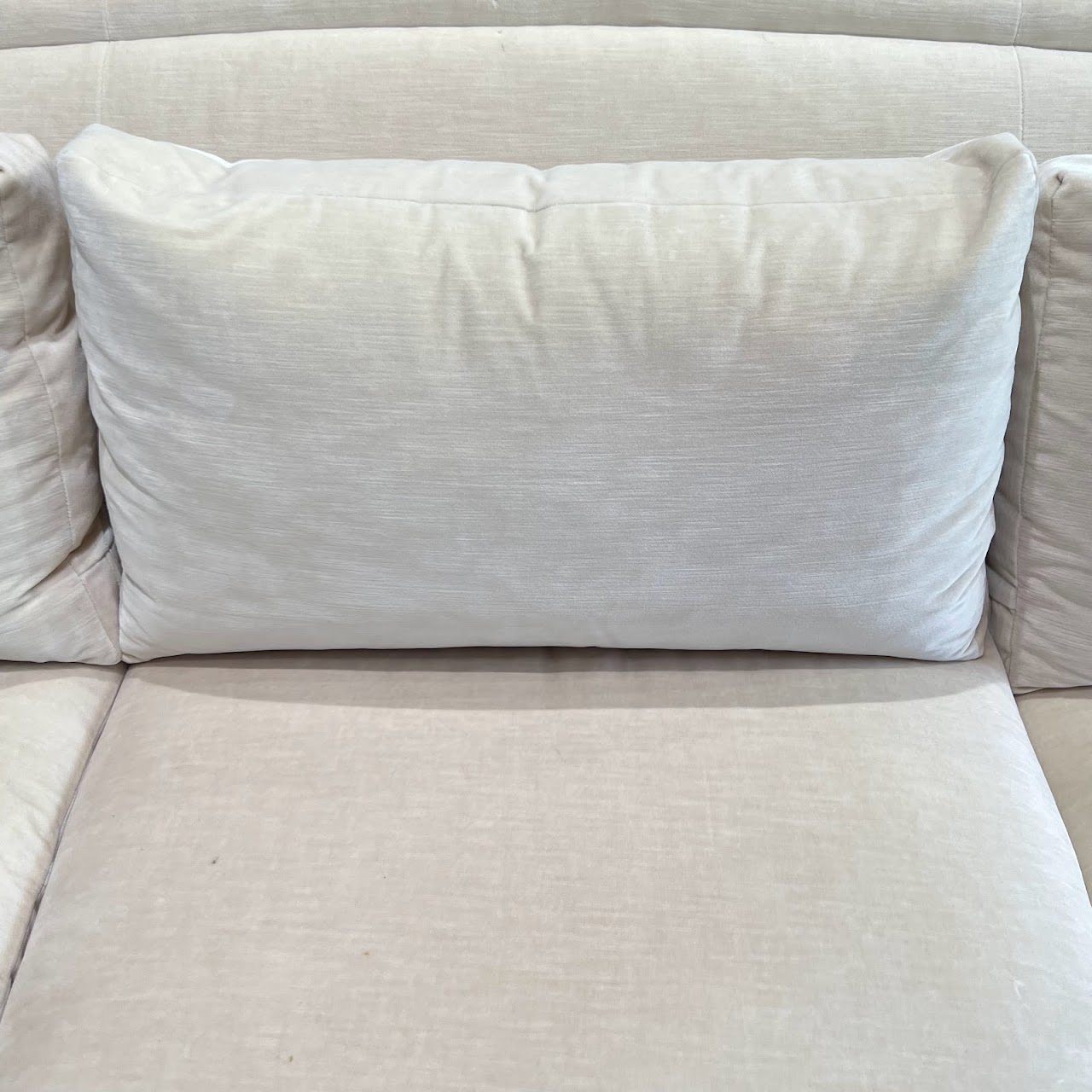 Regency Style Cream Velvet Sofa