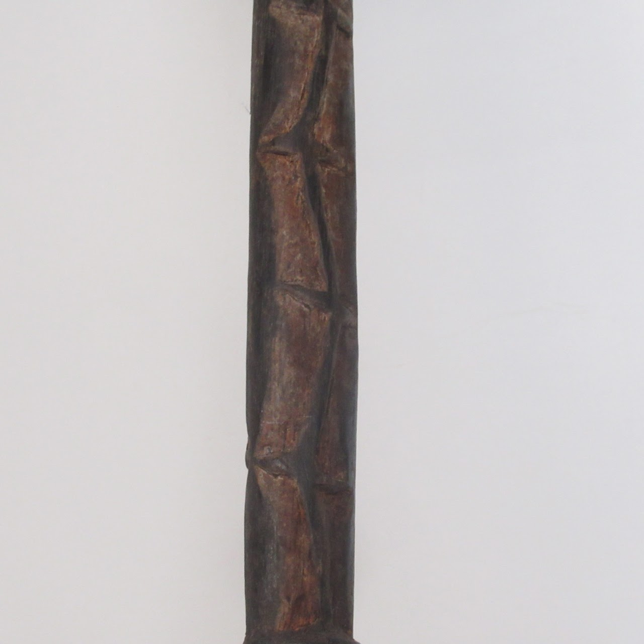 Carved Ceremonial Wood Staff