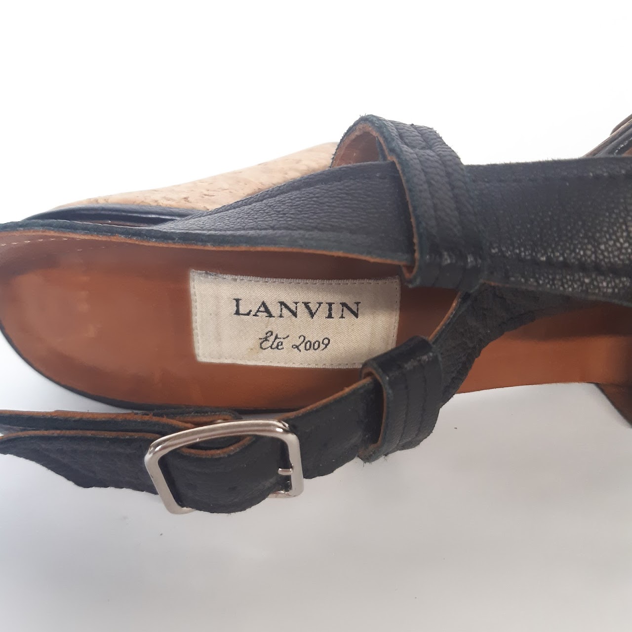 Lanvin Leather and Cork Sandals
