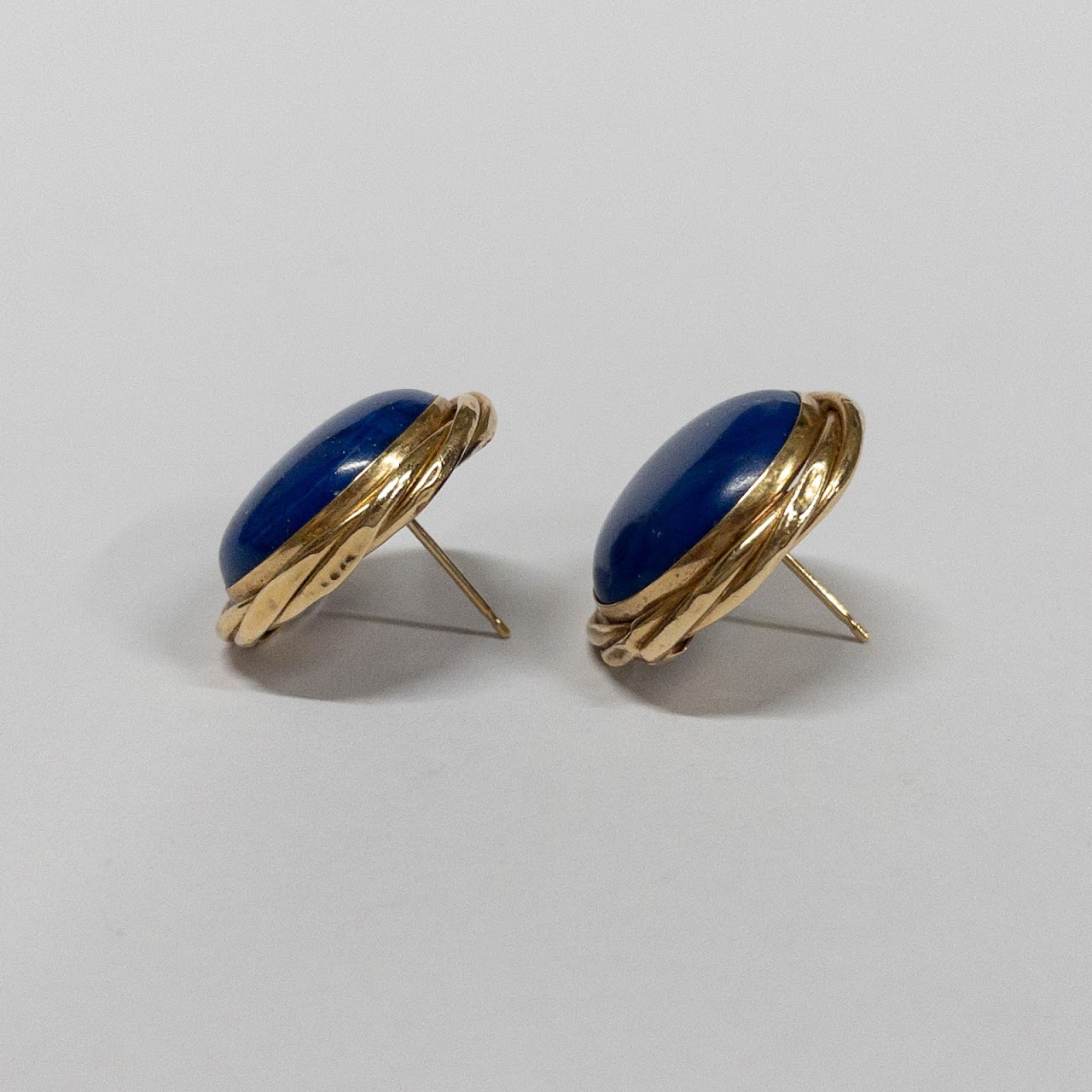 14K Gold and Lapis Lazuli Earrings