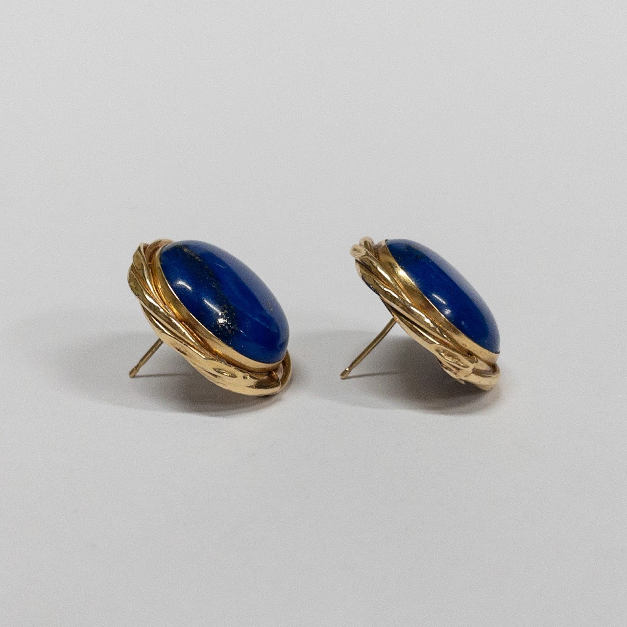 14K Gold and Lapis Lazuli Earrings