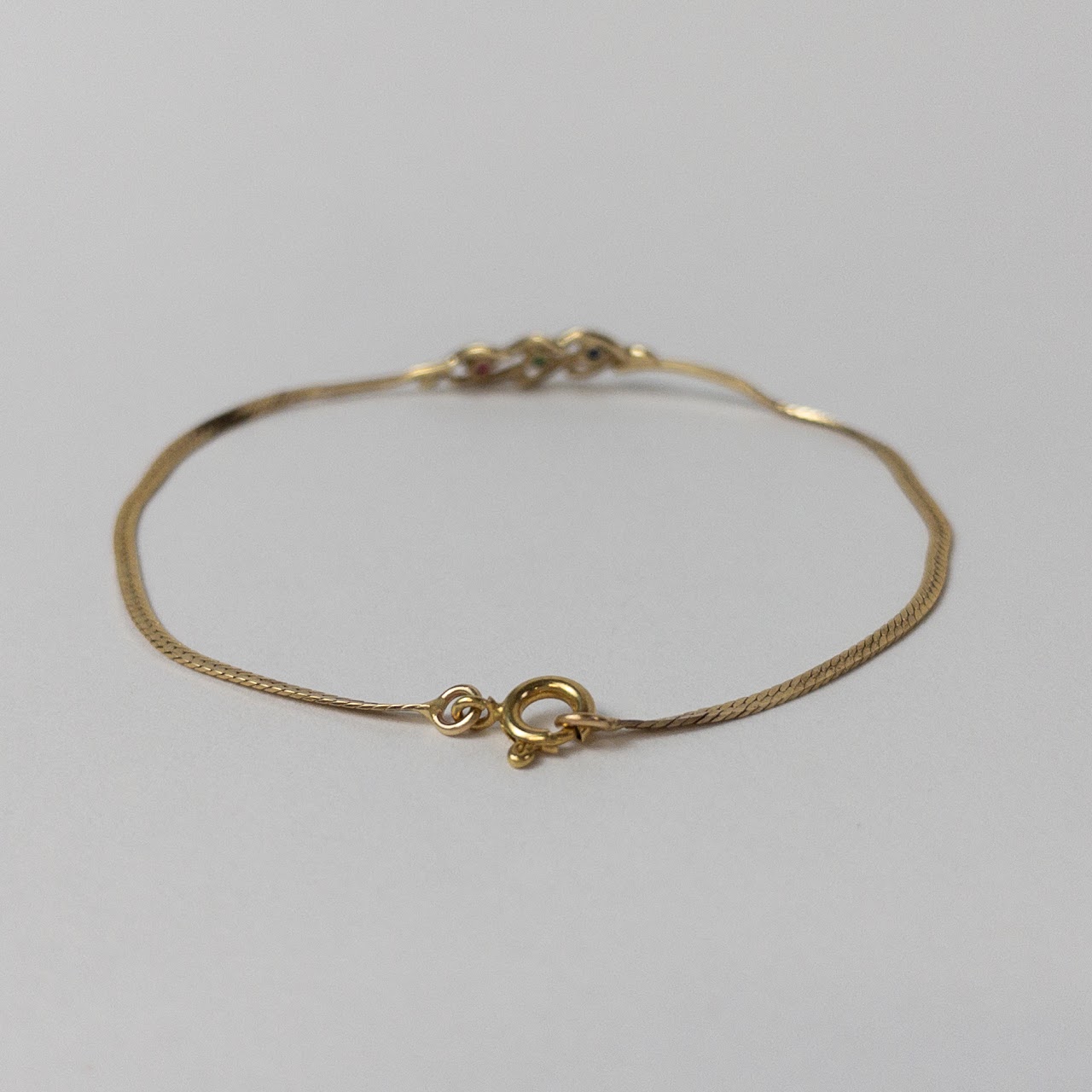 14K Gold Gemstone Bracelet