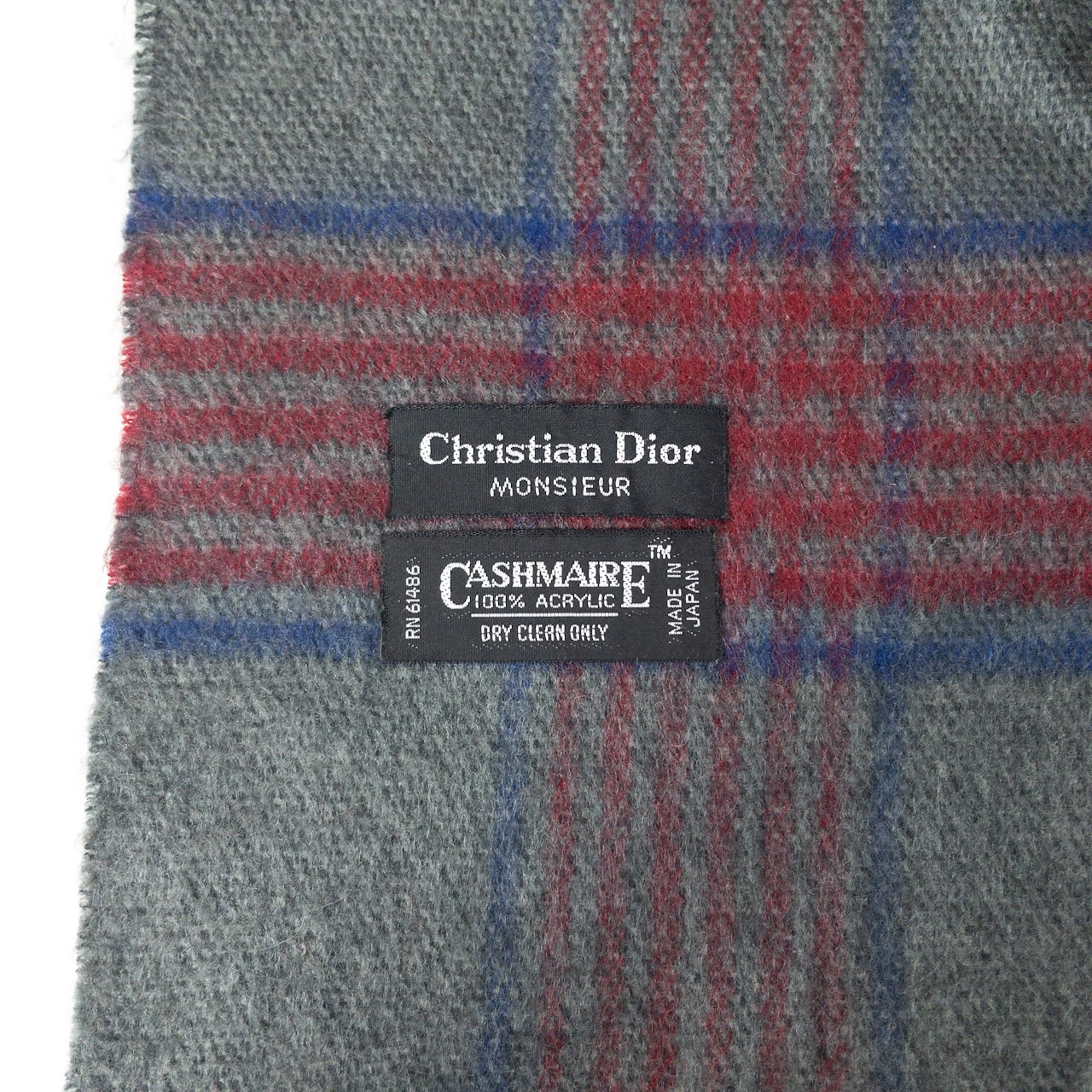 Christian Dior Plaid Scarf