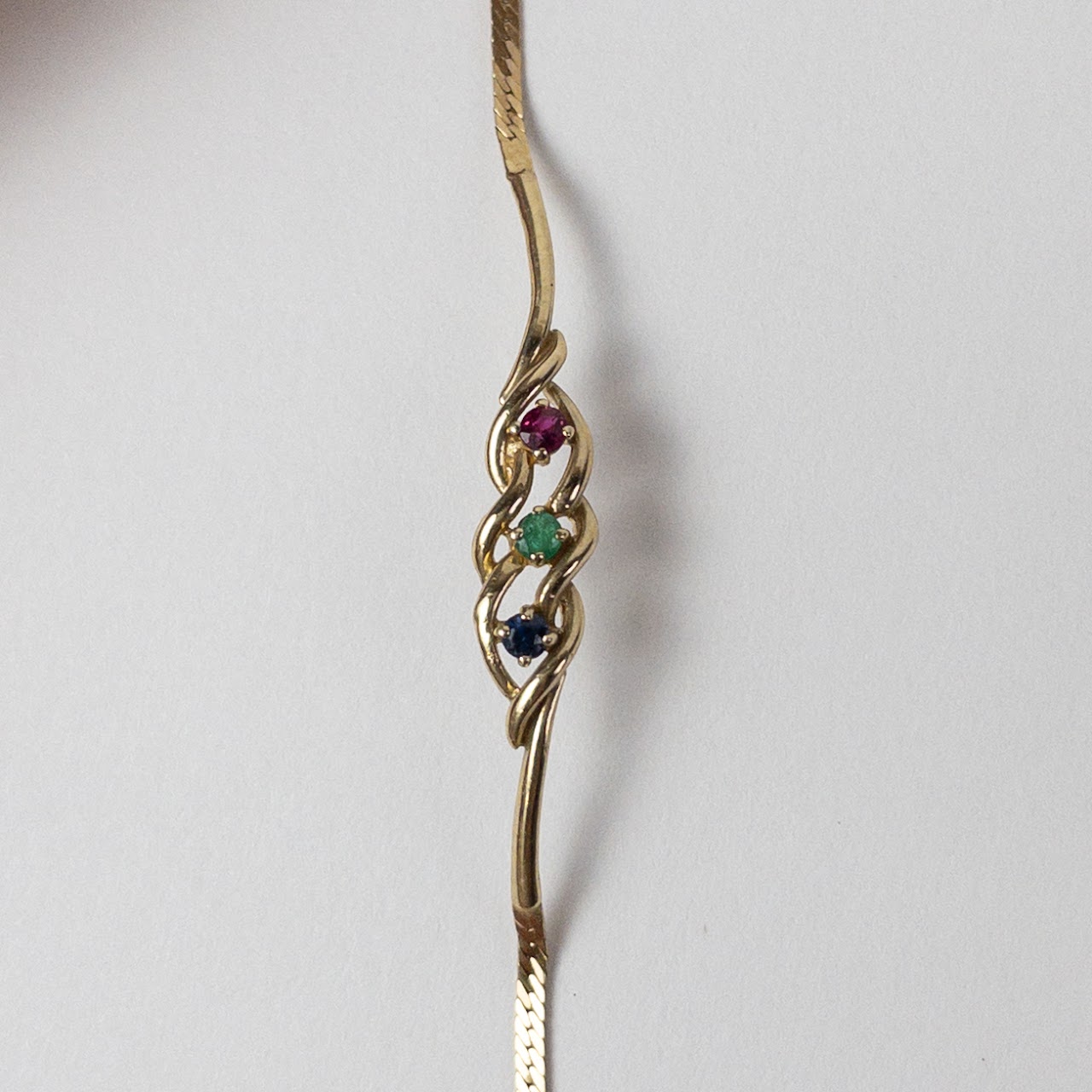 14K Gold Gemstone Bracelet