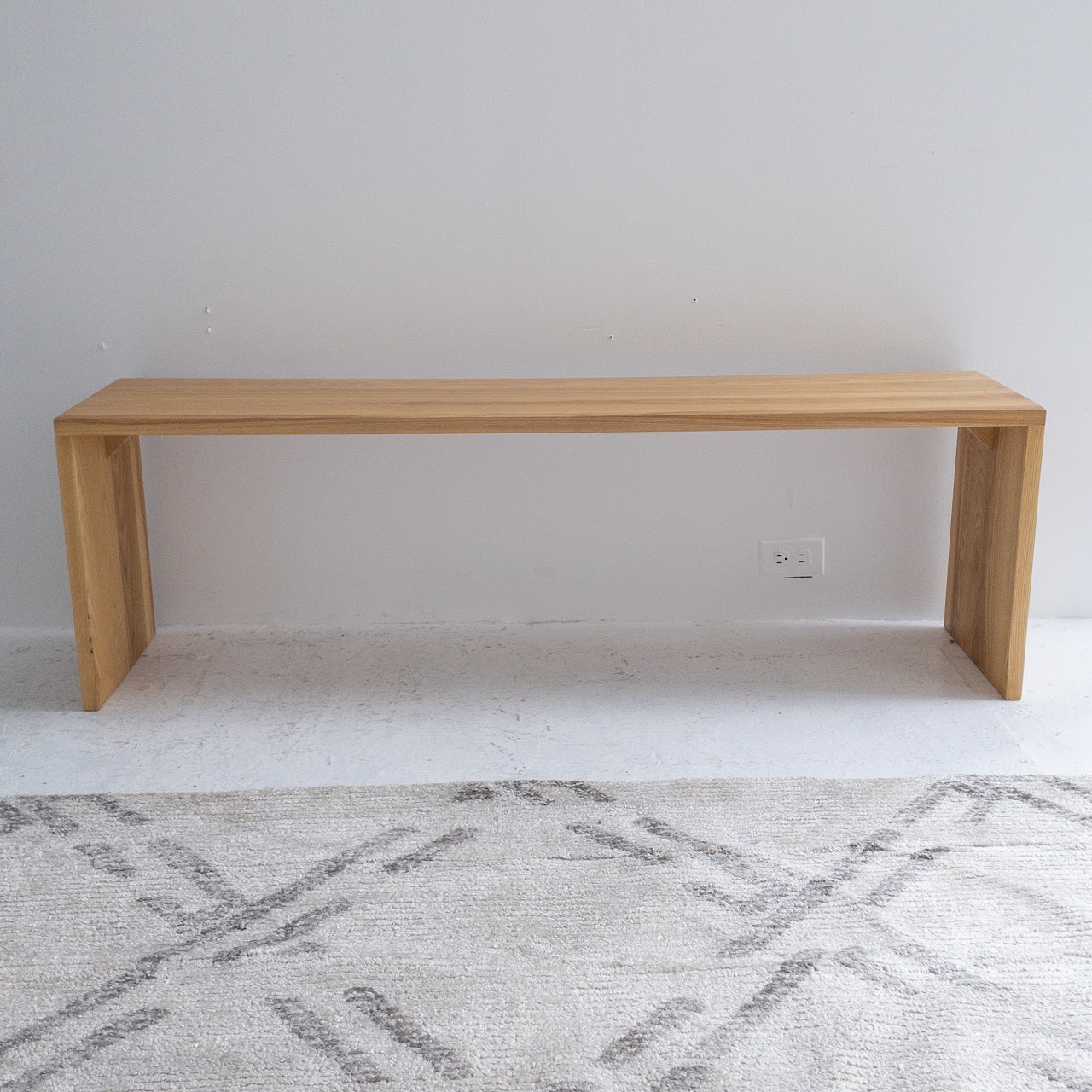 Signed White Oak Bench