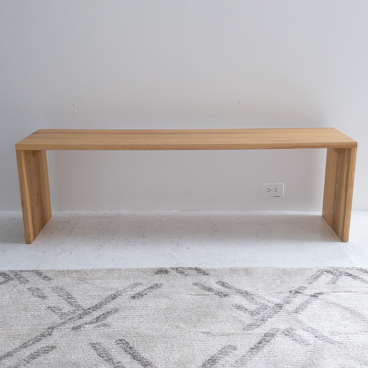 Signed White Oak Bench