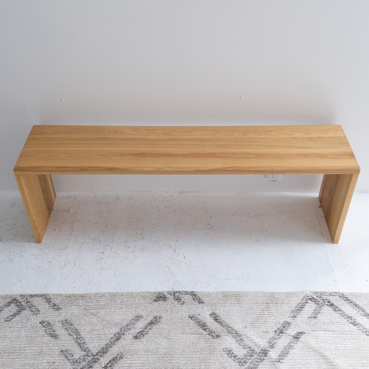 Signed White Oak Bench