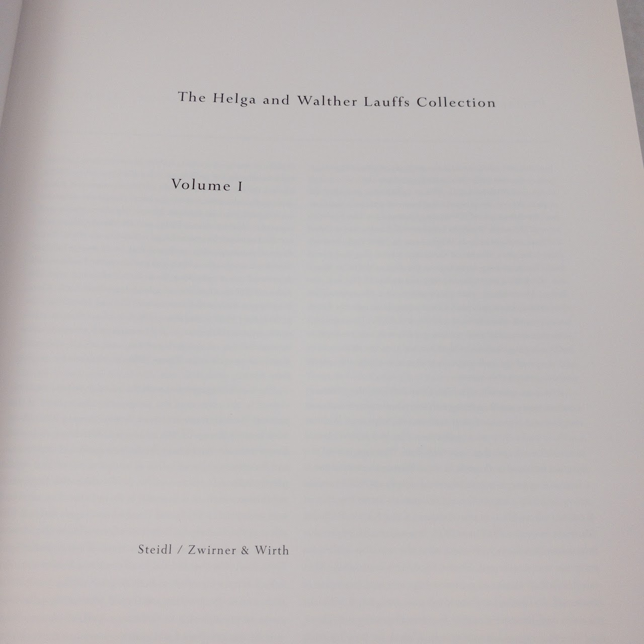 'The Helga and Walther Lauffs Collection' Volume I & II