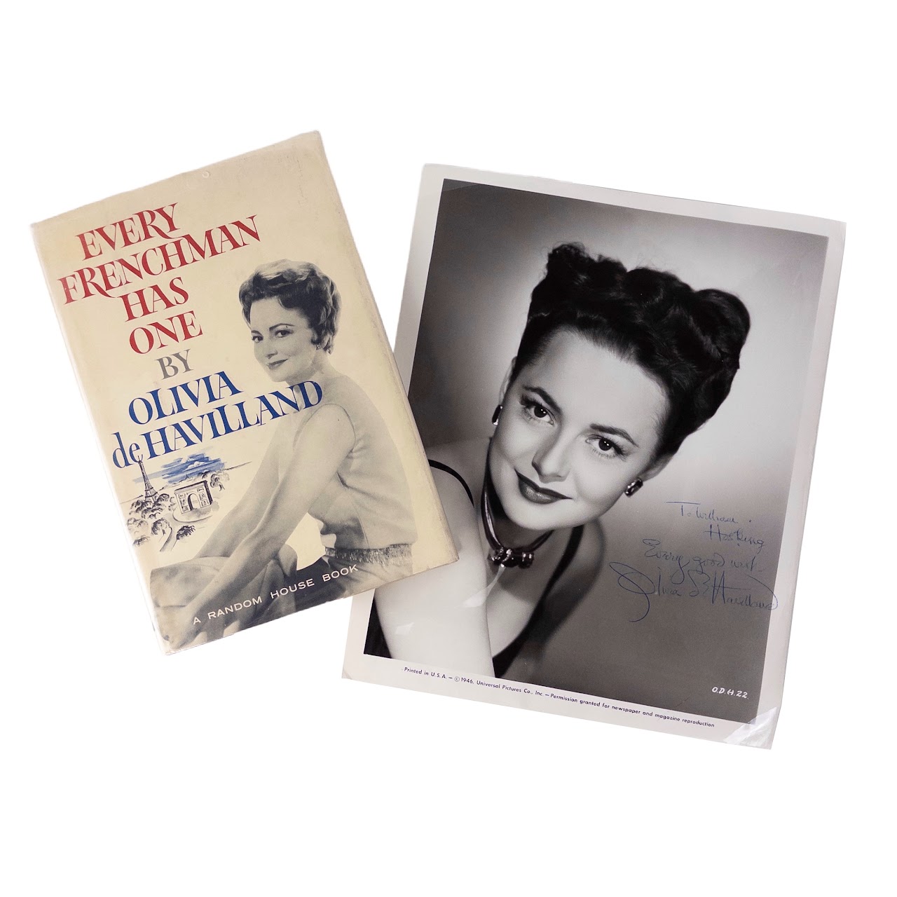 Signed Olivia de Havilland Collector's Lot