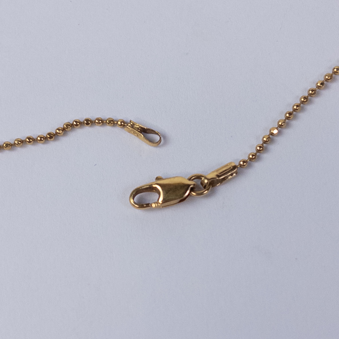 14K Gold Box Chain Necklace