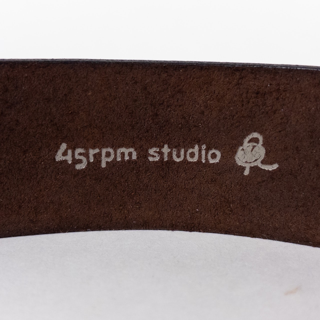 45RPM Studio Brown Leather Standard Buckle Belt