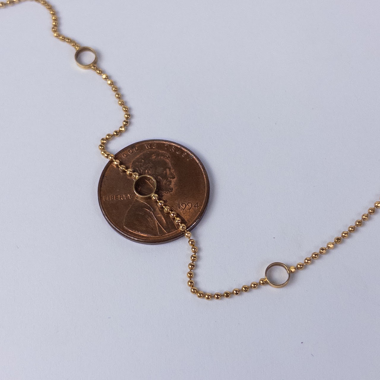 14K Gold Box Chain Necklace