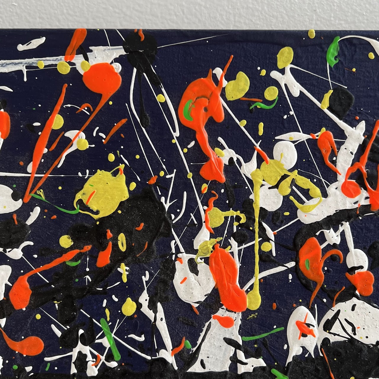 Jackson Pollock Inspired Signed Large Scale Acrylic Spatter Painting