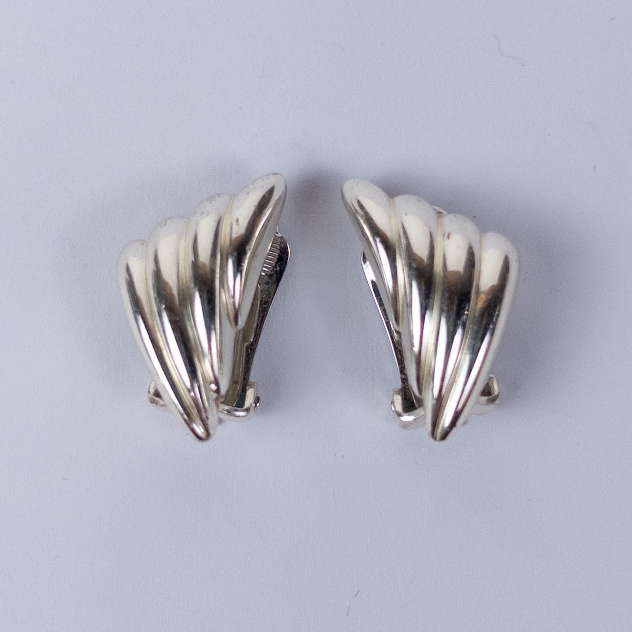 Christian Dior Windswept Design Clip Earrings